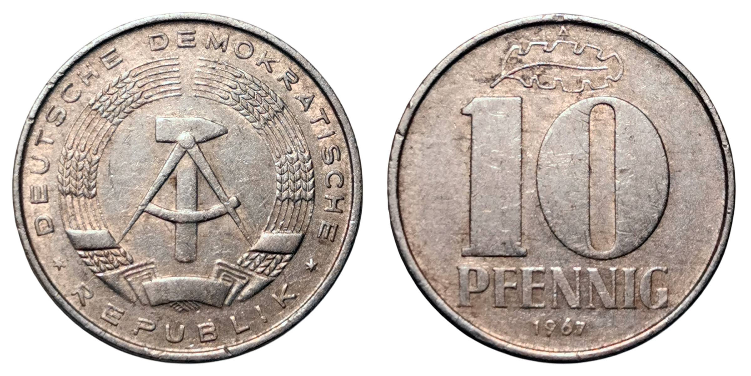 Moneda 10 Pfennigs
