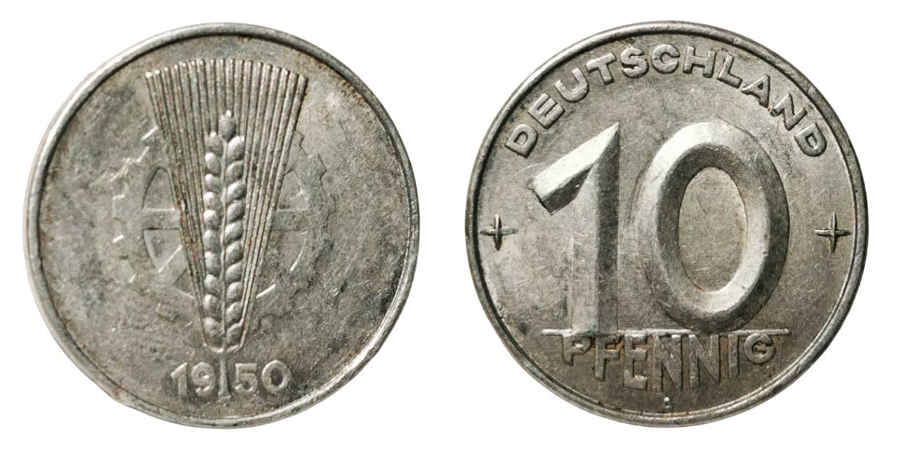 Moneda 10 Pfennigs