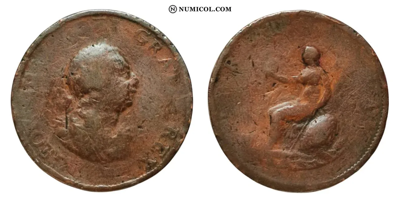 ½ Penny - George III (3rd issue)