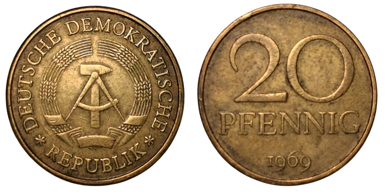 Moneda 20 Pfennigs
