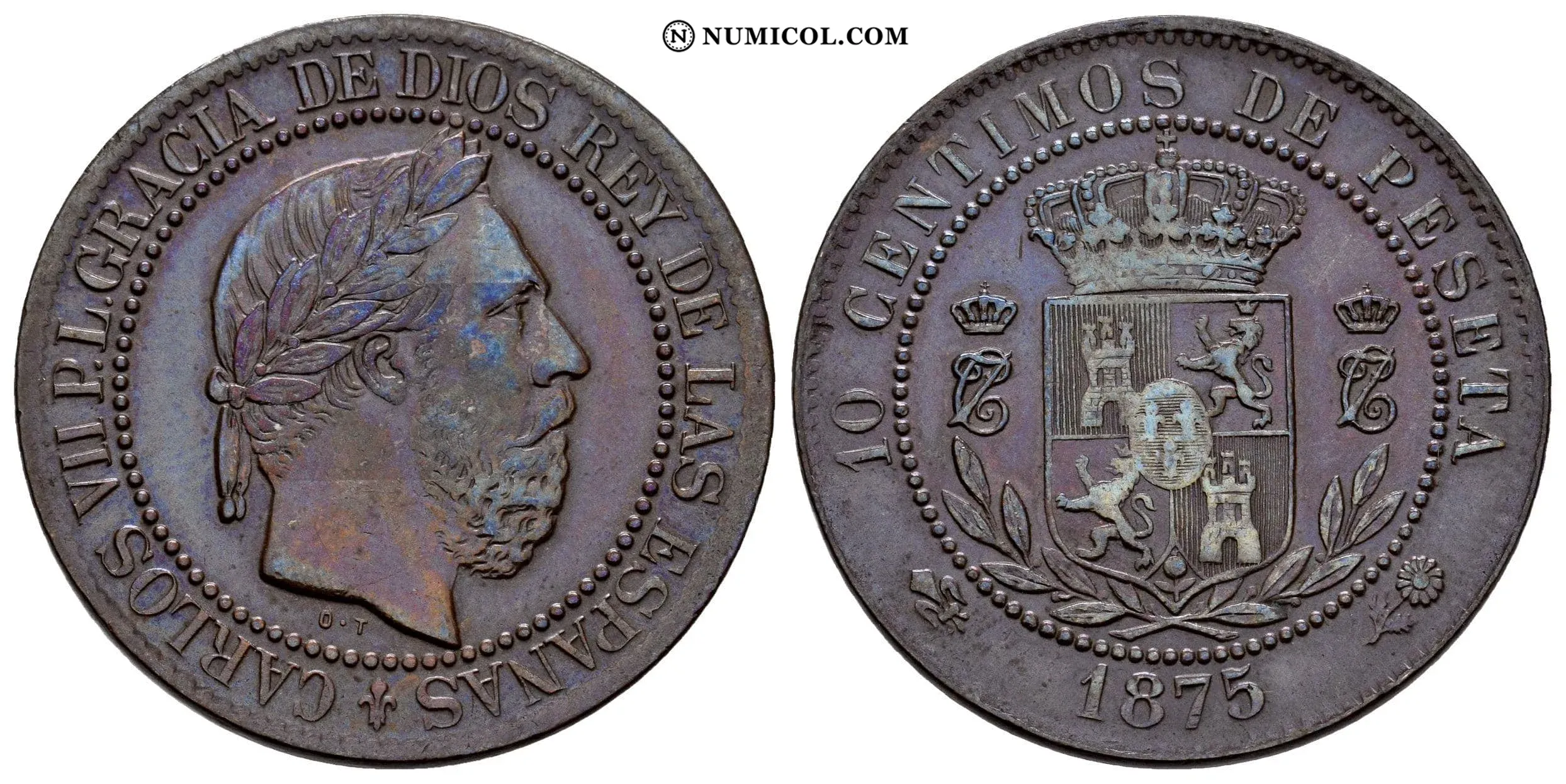 10 Centimos - Carlos VII Pretendiente