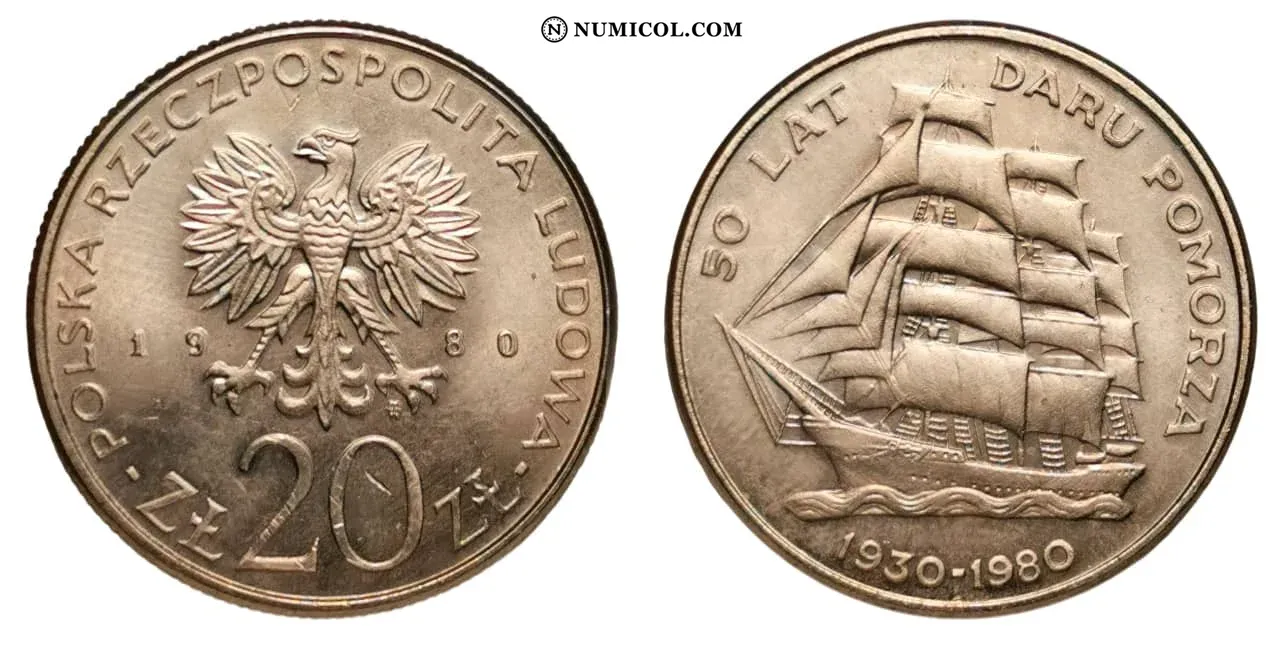20 Zlotys (Dar Pomorza)