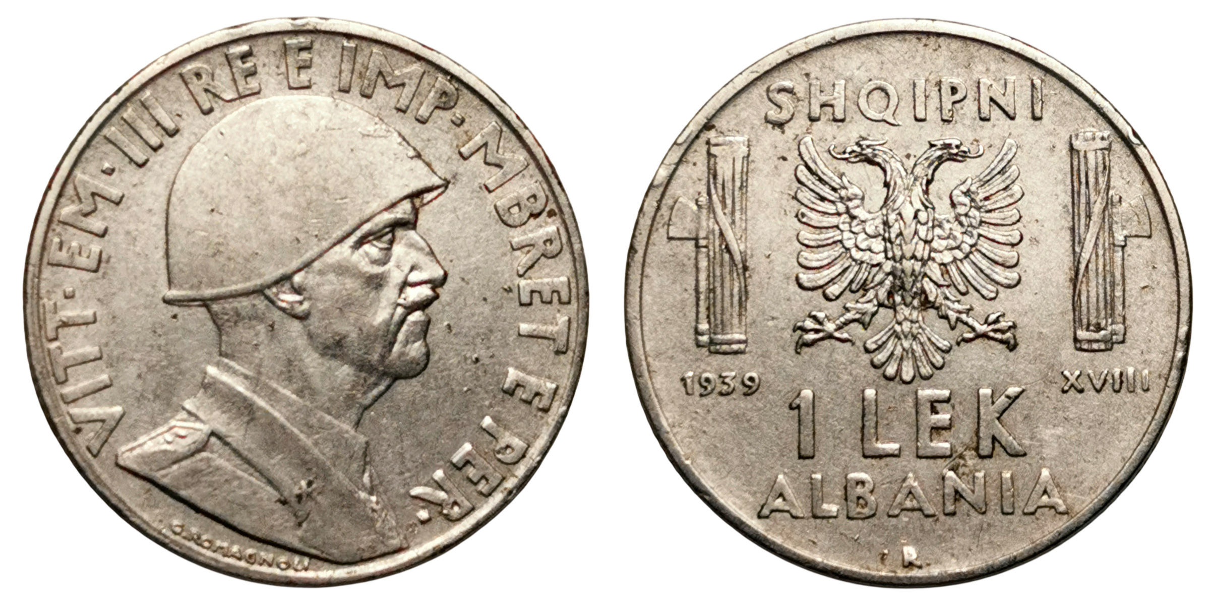 Moneda 1 Lek - Victor Emmanuel III